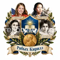 Гербы семьи Создать герб на фоне четырёх знаменитых девочек Саманты Смит, Садако Сасаки, Анны Франк и Тани Савичевой медалью