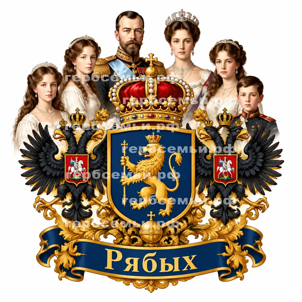 Герб семьи Создать герб на фоне царской семьи Романовых #42044