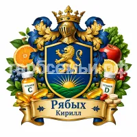 Гербы семьи Создать герб на фоне полезных витаминов