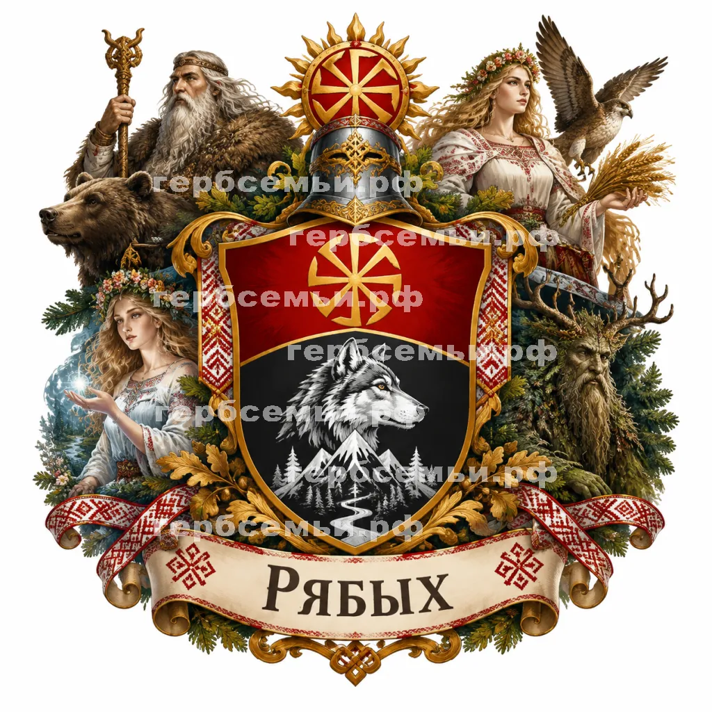 Герб семьи Создать герб на фоне славянских богов, богинь и духов #42071