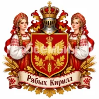 Гербы семьи Создать герб на фоне славянских красных девиц