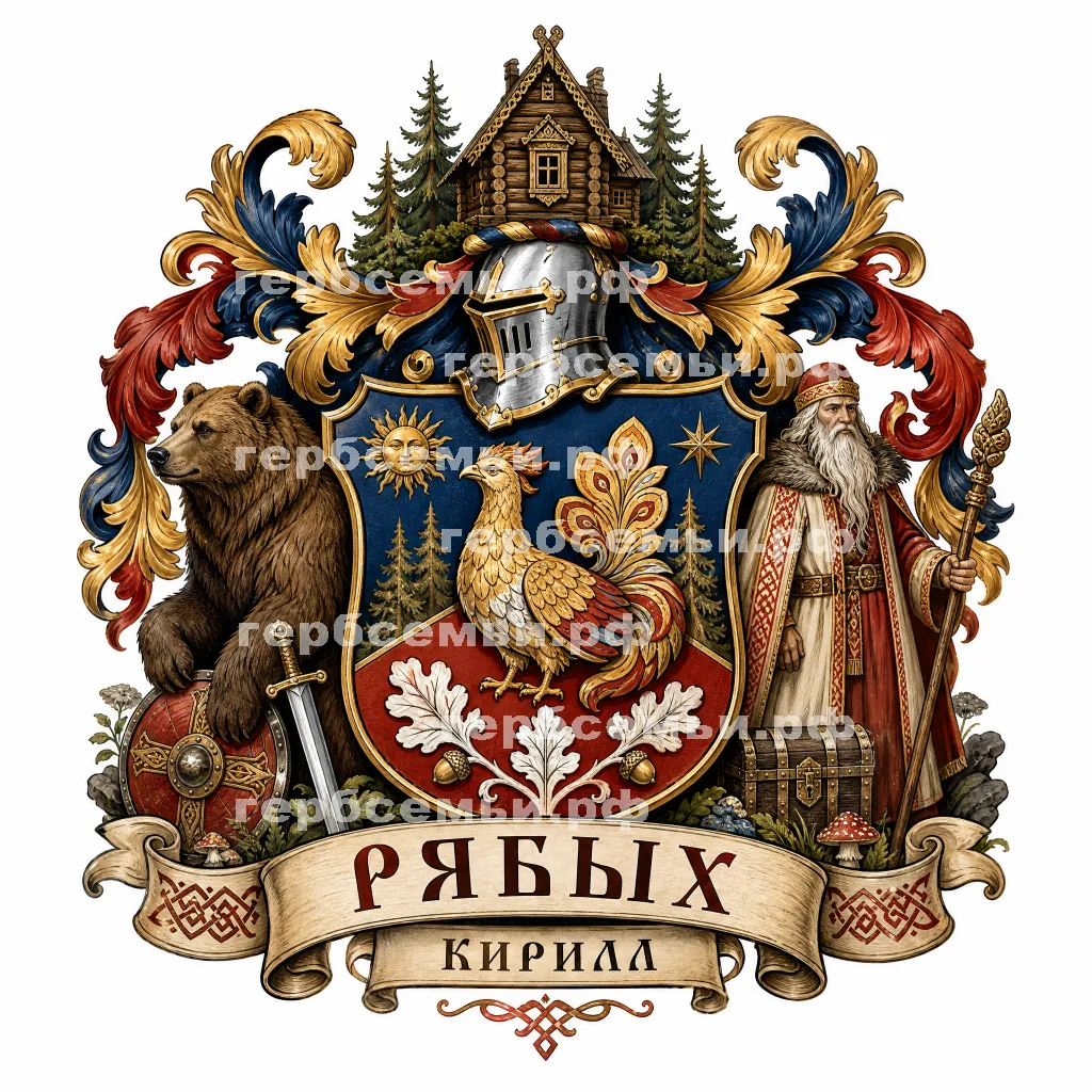 Герб семьи Создать герб на фоне славянских сказок #42073
