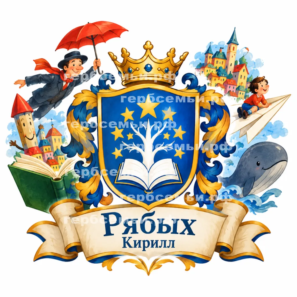 Герб семьи Создать герб на фоне сказок Джанни Родари #42085