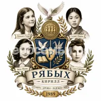 Гербы семьи Создать герб на фоне четерех девочек Саманты Смит, Садако Сасаки, Анны Франк и Тани Савичевой медаль четырех девочек была утверждена в 1989 году