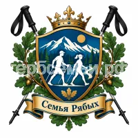 Гербы семьи Создать герб на красивом фоне скандинавской ходьбы