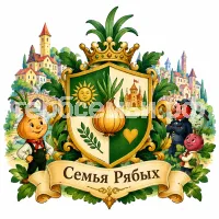 Гербы семьи Создать герб на красивом фоне итальянской сказки Джанни Родари Чиполлино