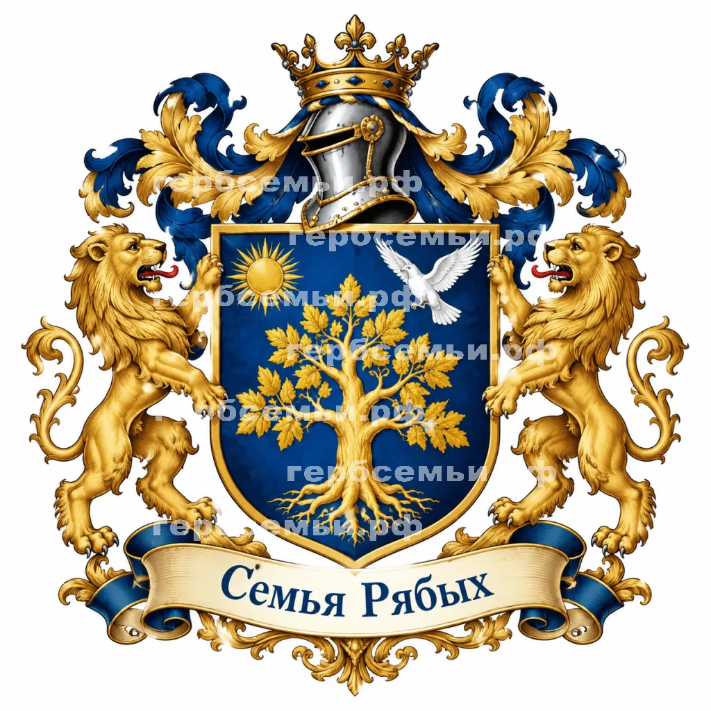 Герб семьи Создать герб на красивом фоне этикета #42161