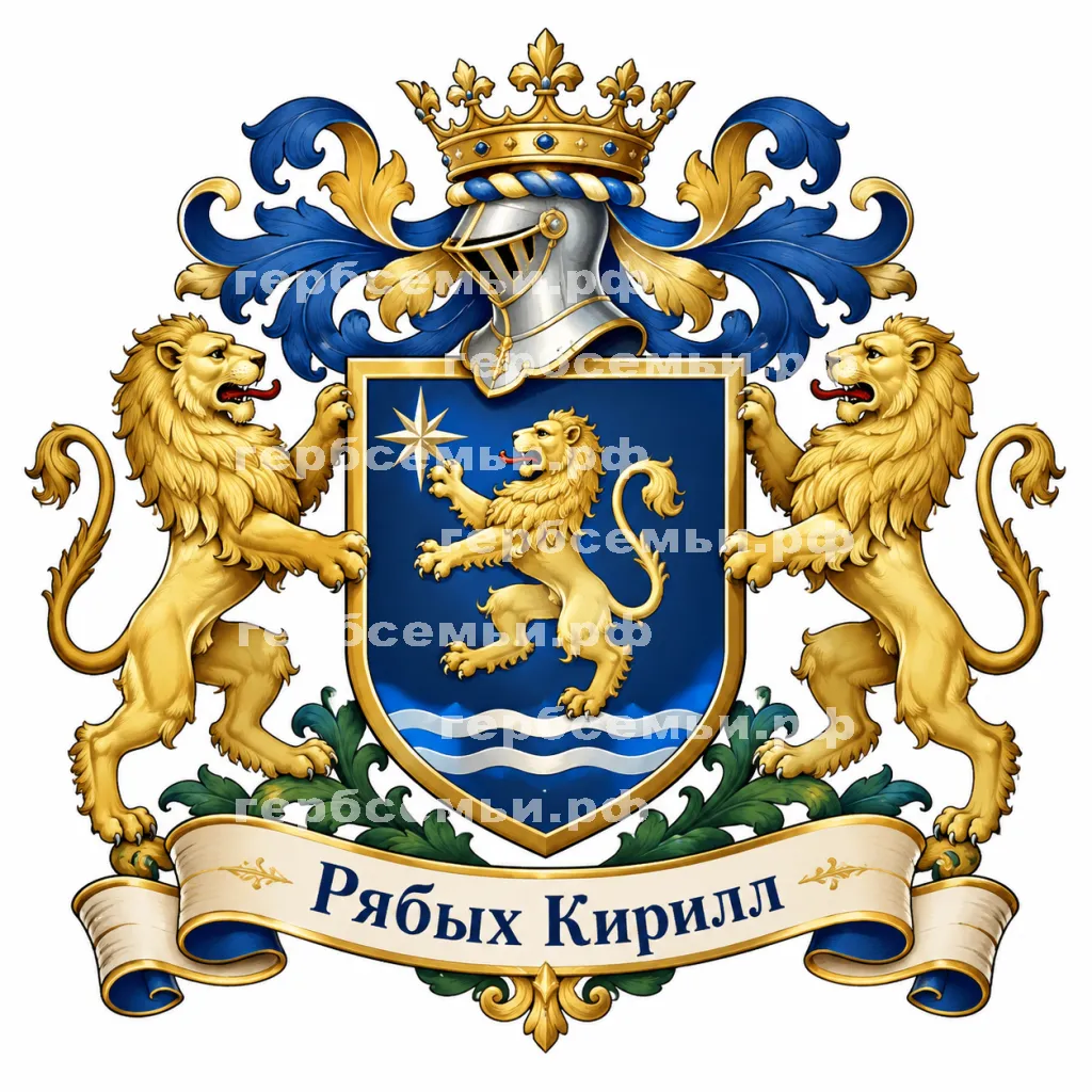 Герб семьи Создать герб на красивом фоне детского этикета #42174