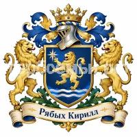 Герб семьи Создать герб на красивом фоне детского этикета