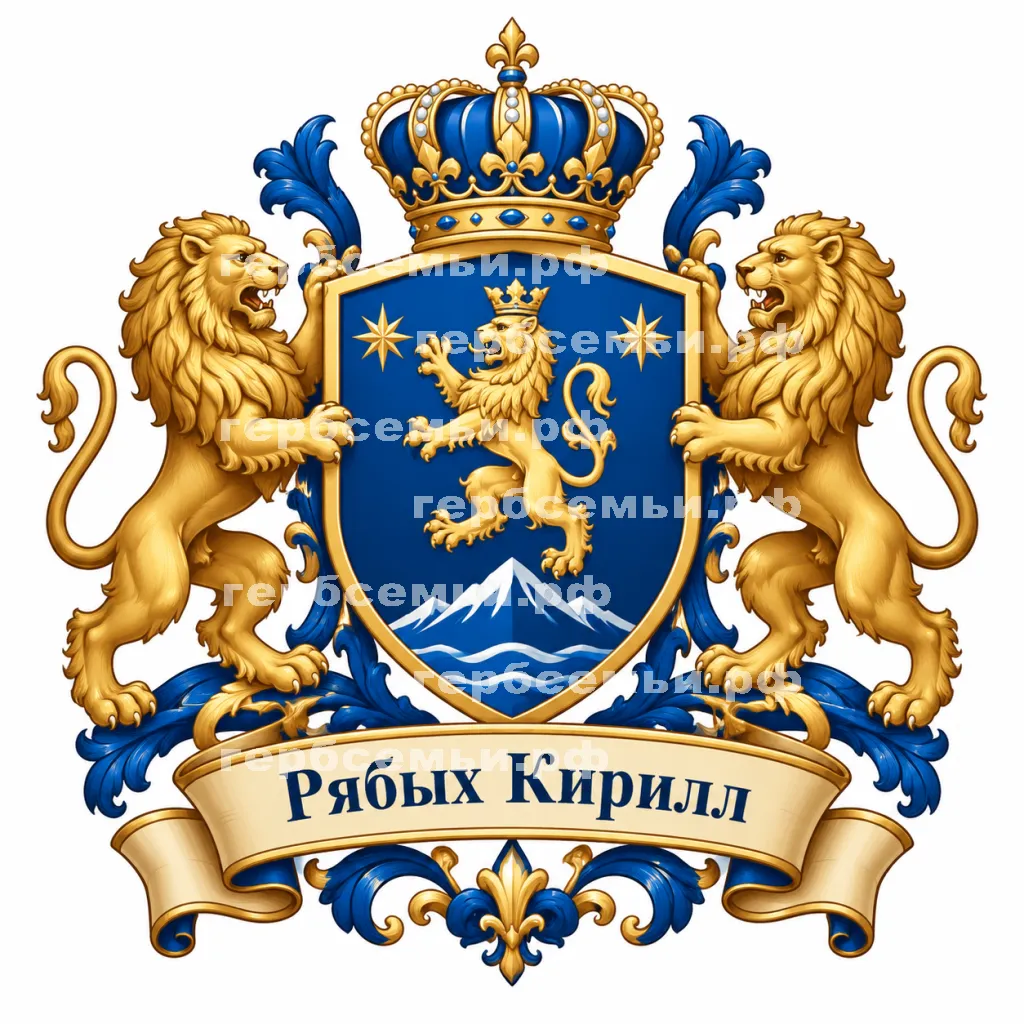 Герб семьи Создать герб на красивом фоне детского этикета #42193