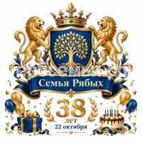 Гербы семьи Создать герб на красивом фоне дня рождения  38 лет 22 октября