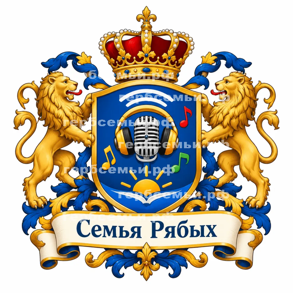 Герб семьи Создать герб на красивом фоне детского радио #42165