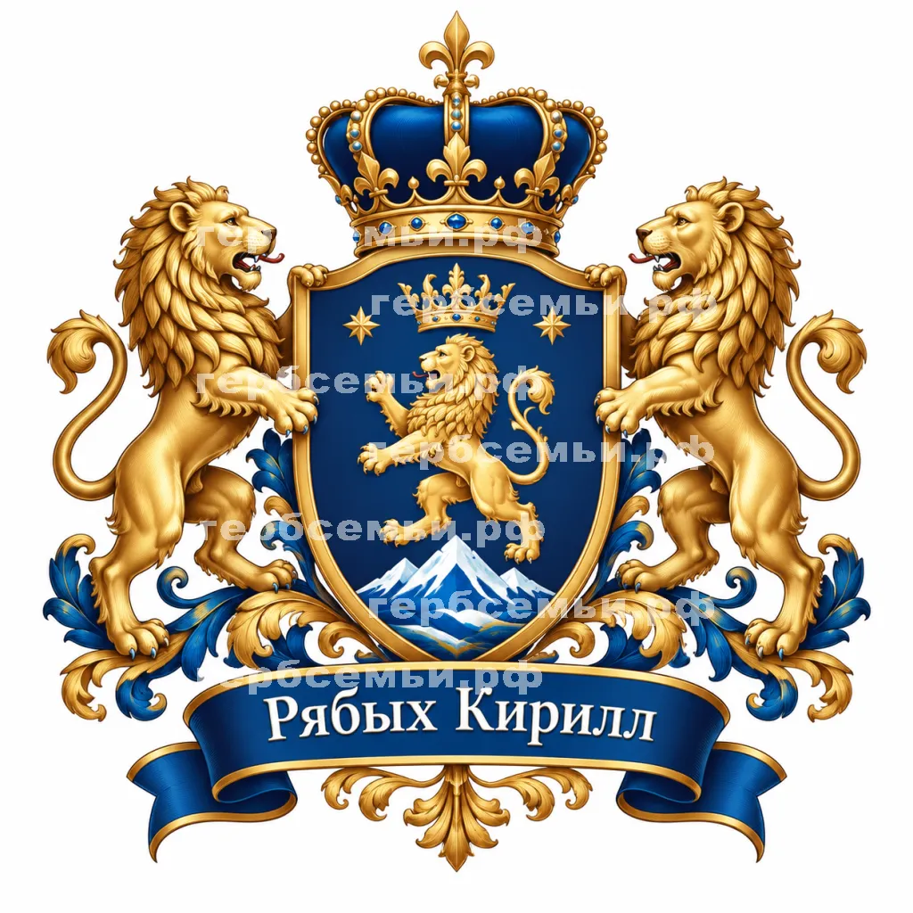 Герб семьи Создать герб на красивом фоне детского Этикета 2026 года #42168