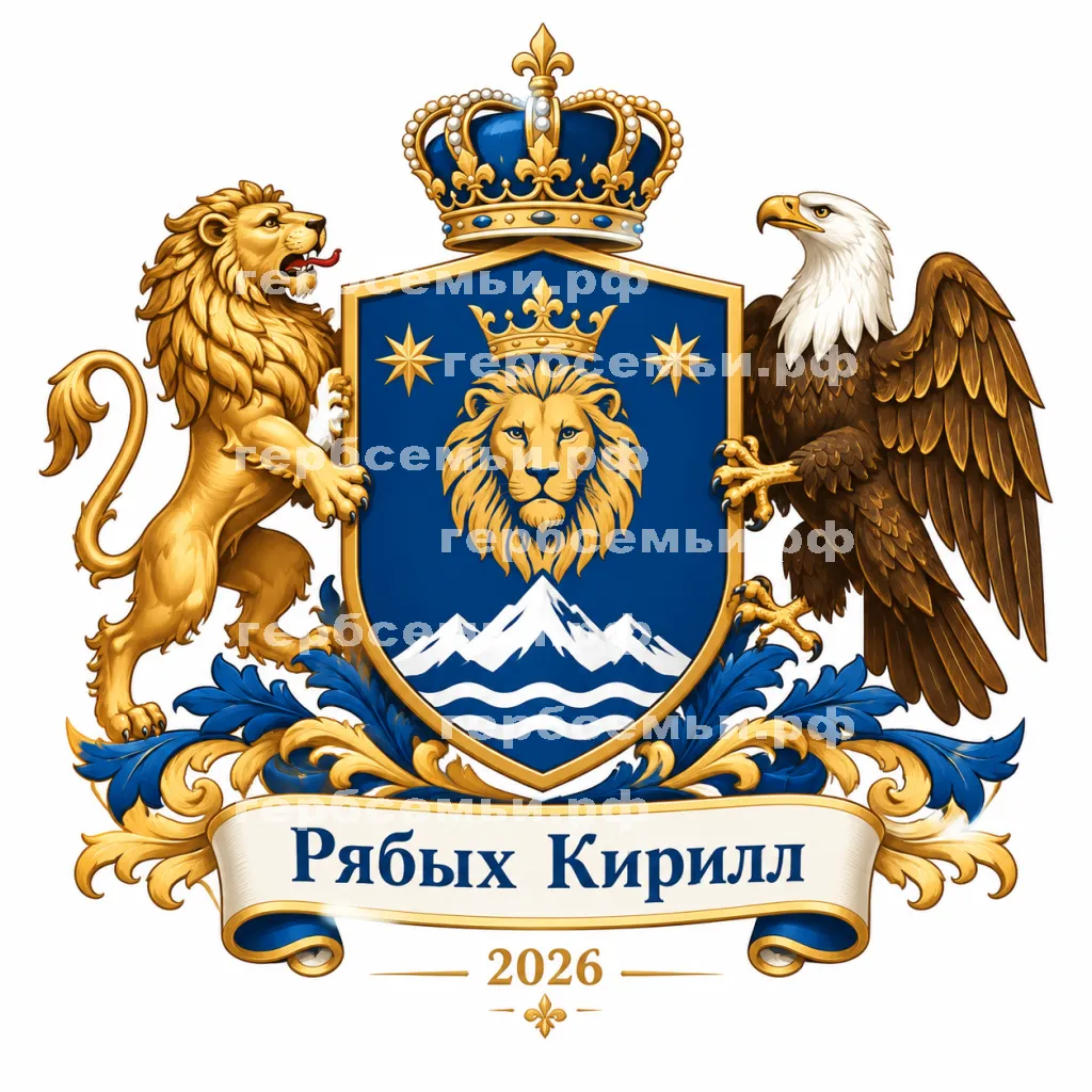 Герб семьи Создать герб на красивом фоне детского этикета 2026 #42169