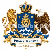 Гербы семьи Создать герб на красивом фоне детского этикета 2026