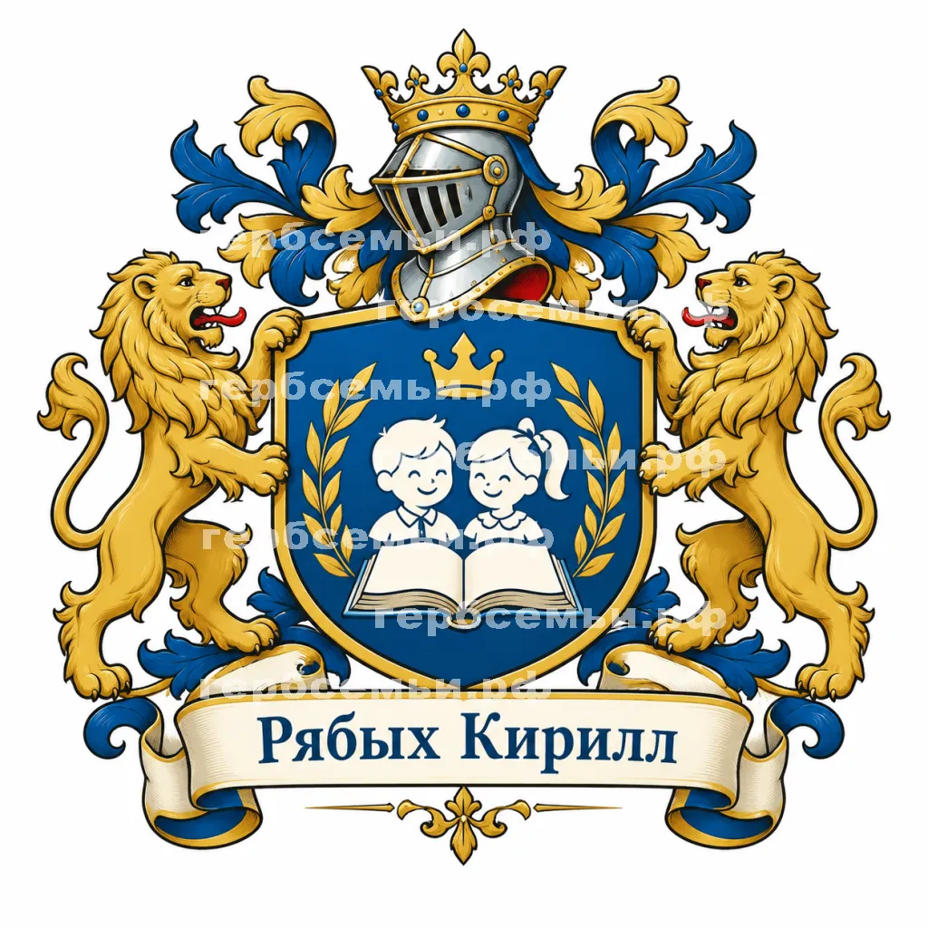 Герб семьи Создать герб на фоне детского этикета #42175