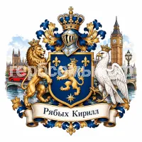 Гербы семьи Создать герб на красивом фоне детского этикета города Лондона