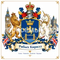 Гербы семьи Создать герб на красивом плакате детского этикета города Лондона