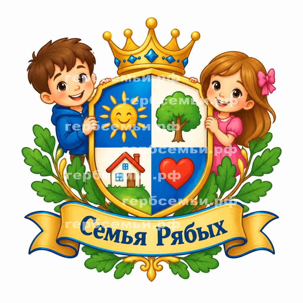 Герб семьи Создать герб на детском фоне детского этикета #42195