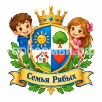 Гербы семьи Создать герб на детском фоне детского этикета