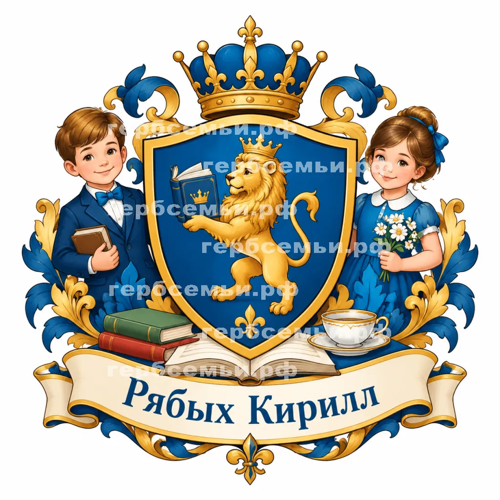 Герб семьи Создать герб на красивом фоне детского этикета и хороших манер #42197