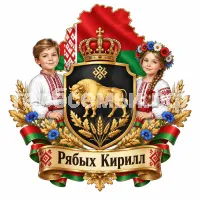 Гербы семьи Созждать герб на фоне Белоруссии и белорусских детей
