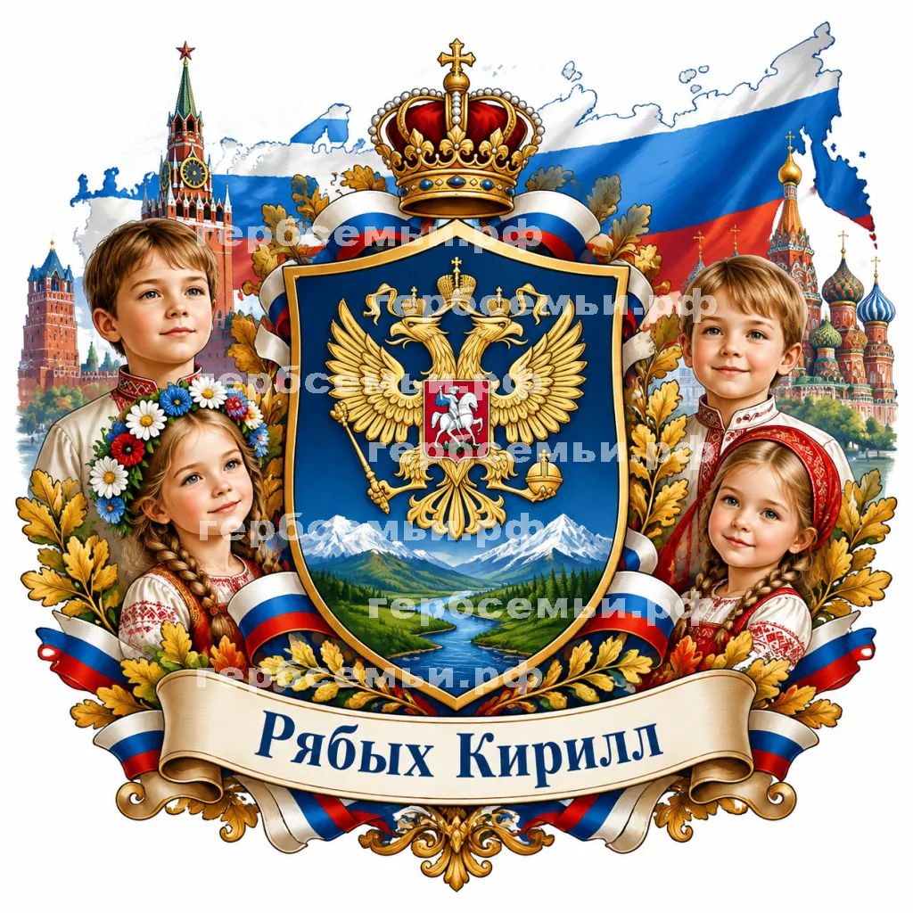 Герб семьи Созждать герб на фоне России и российских детей #42218