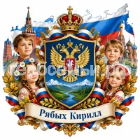 Гербы семьи Созждать герб на фоне России и российских детей