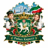 Гербы семьи Создать герб на фоне Татарстана и татарских детей