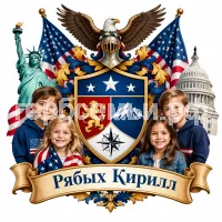 Гербы семьи Создать герб на фоне США и американских детей