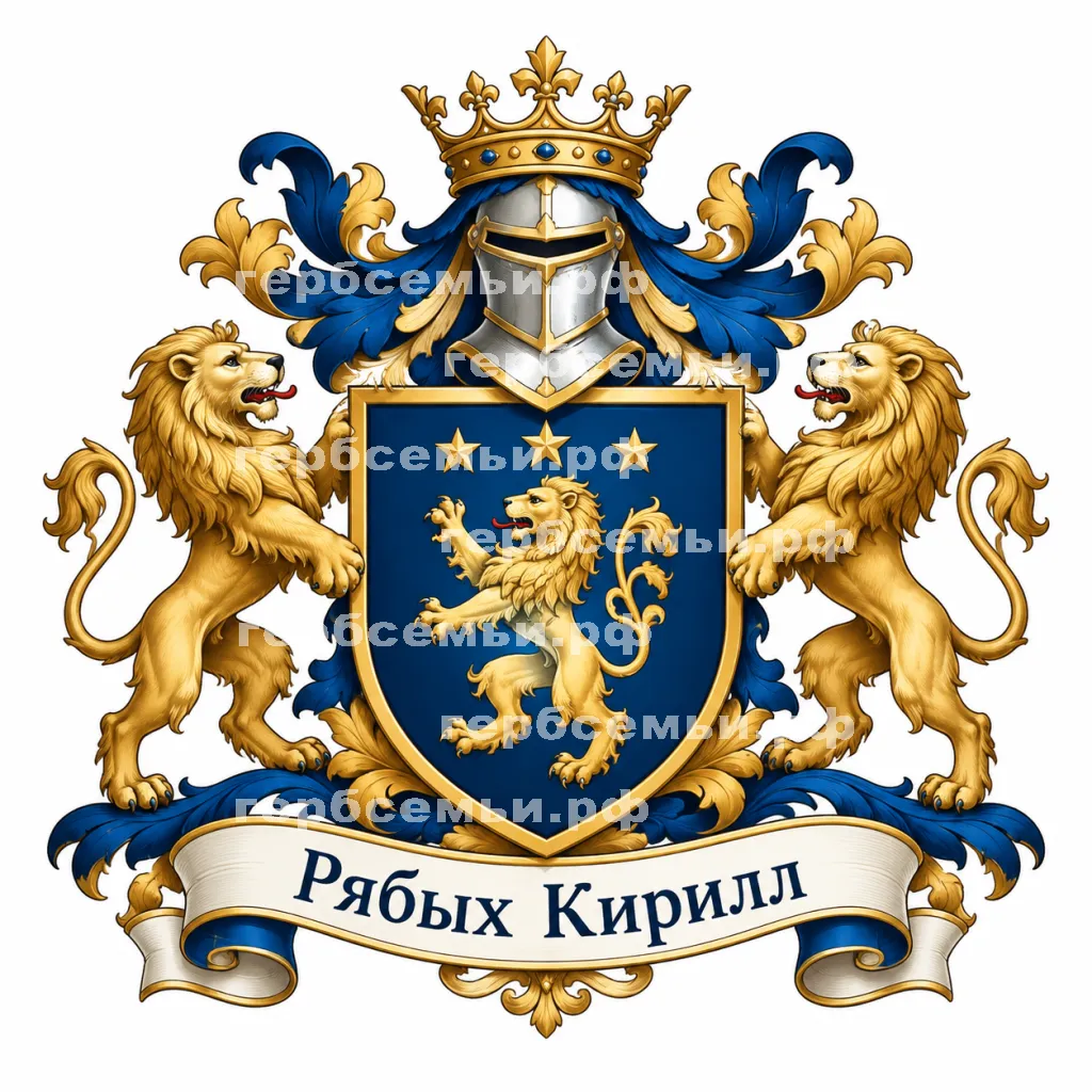 Герб семьи Создать герб на крастивом фоне детского этикета #42306