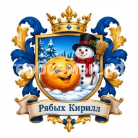 Гербы семьи Создать герб на фоне колобка и снеговика