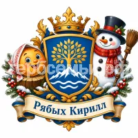 Гербы семьи Создать герб на фоне русских персонажей колобка и снеговика