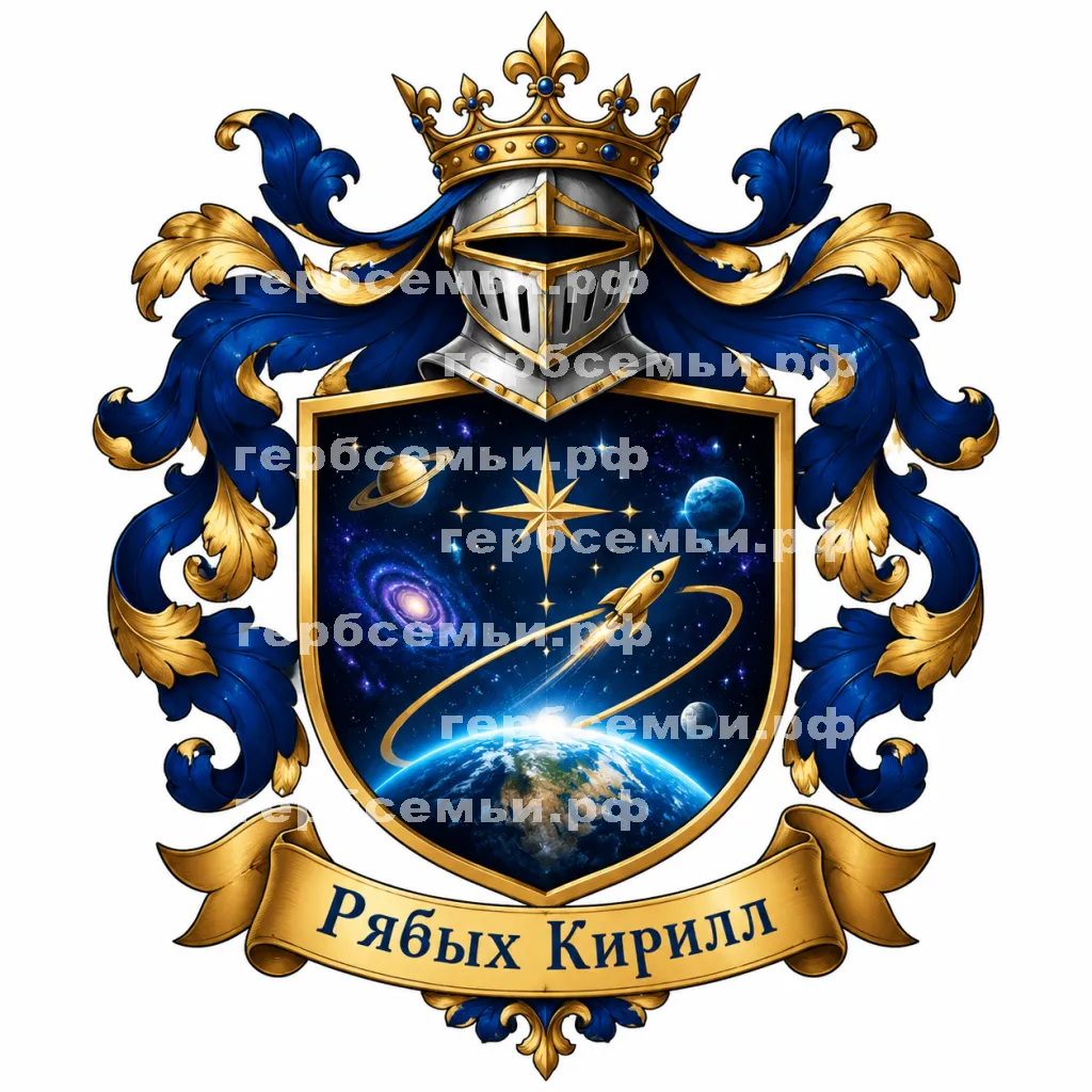 Герб семьи Создать герб на фоне космоса #42375