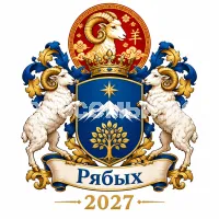Гербы семьи Создать герб на фоне года Козы или Овцы 2027 год