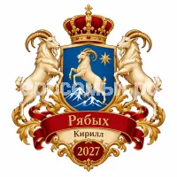 Гербы семьи Создать герб на фоне года Козы 2027 год