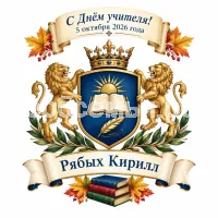 Гербы семьи Создать герб на красивом фоне дня учителя 5 октября 2026 год