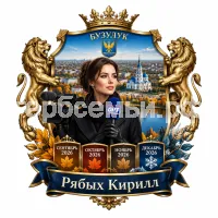 Гербы семьи Создать герб на фоне города Бузулук и девушки корреспондента ОРТ сентябрь, октябрь, ноябрь и декабрь 2026 год в черных кожаных перчатках