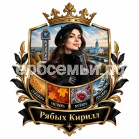Гербы семьи Создать герб на фоне города Бузулука и девушки бузулучанки сентябрь, октябрь, ноябрь и декабрь 2026 год в черных кожаных перчатках