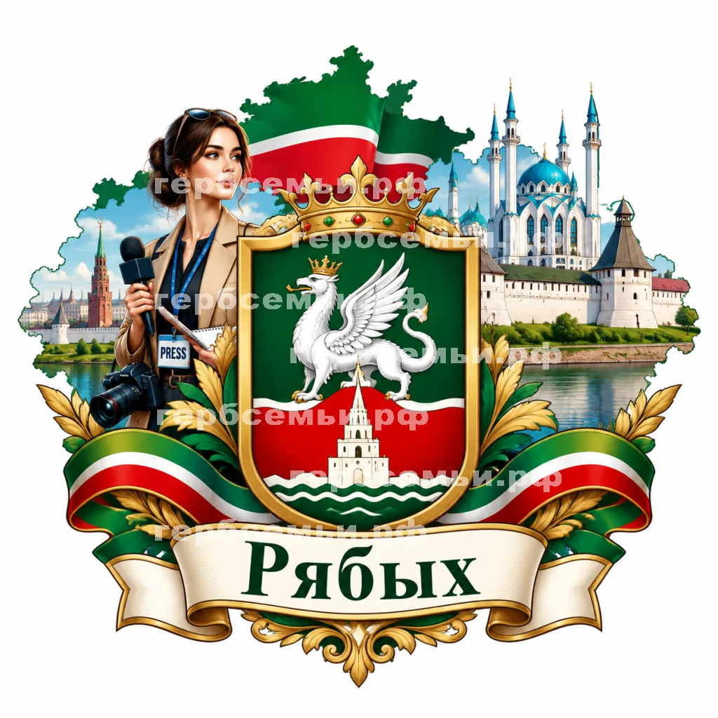 Герб семьи Создать герб на фоне республики Татарстан и города Казани девушки корреспондента #42438