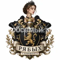 Гербы семьи Создать герб на фоне принцессы в чёрных кожаных перчатках