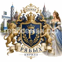 Гербы семьи Создать герб на фоне города Бузулука и принцессы