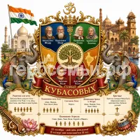 Гербы семьи Создать герб семьи на фоне Индии