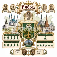 Гербы семьи Создать герб семьи Рябых на фоне Татарстана города Казани