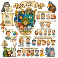 Гербы семьи Создать герб семьи на фоне сказок Григория Остера