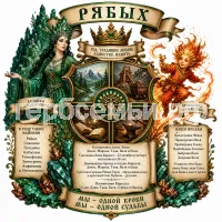 Гербы семьи Создать герб семьи на фоне сказов Павла Петровича Бажова хозяйка медной горы и огневушка поскакушка