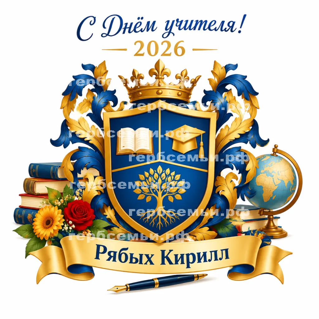 Герб семьи Создать герб на фоне дня учителя 2026 и учителя #42562