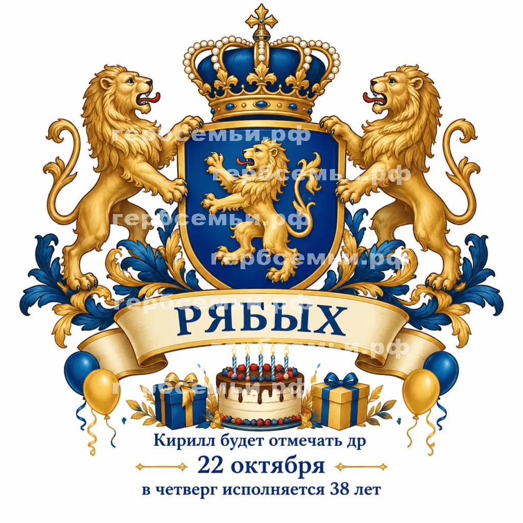 Герб семьи Создать герб на фоне дня рождения #42563