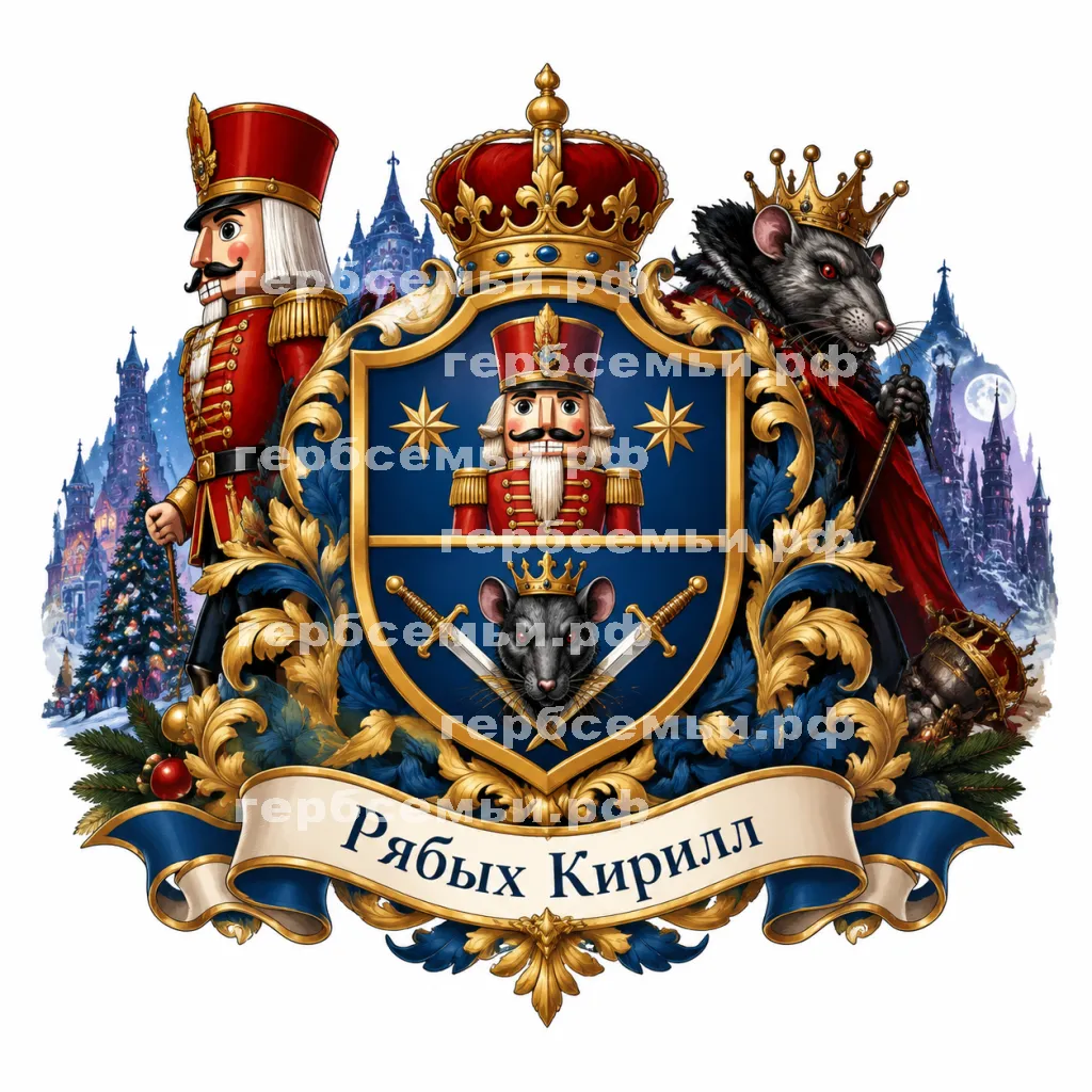Герб семьи Создать герб на фоне сказки Гофмана Щелкунчик и Мышиный король #42573
