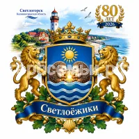 Гербы семьи Создать герб на фоне Светлогорска 2026 Калининградской Области 80 лет и Светлоёжики